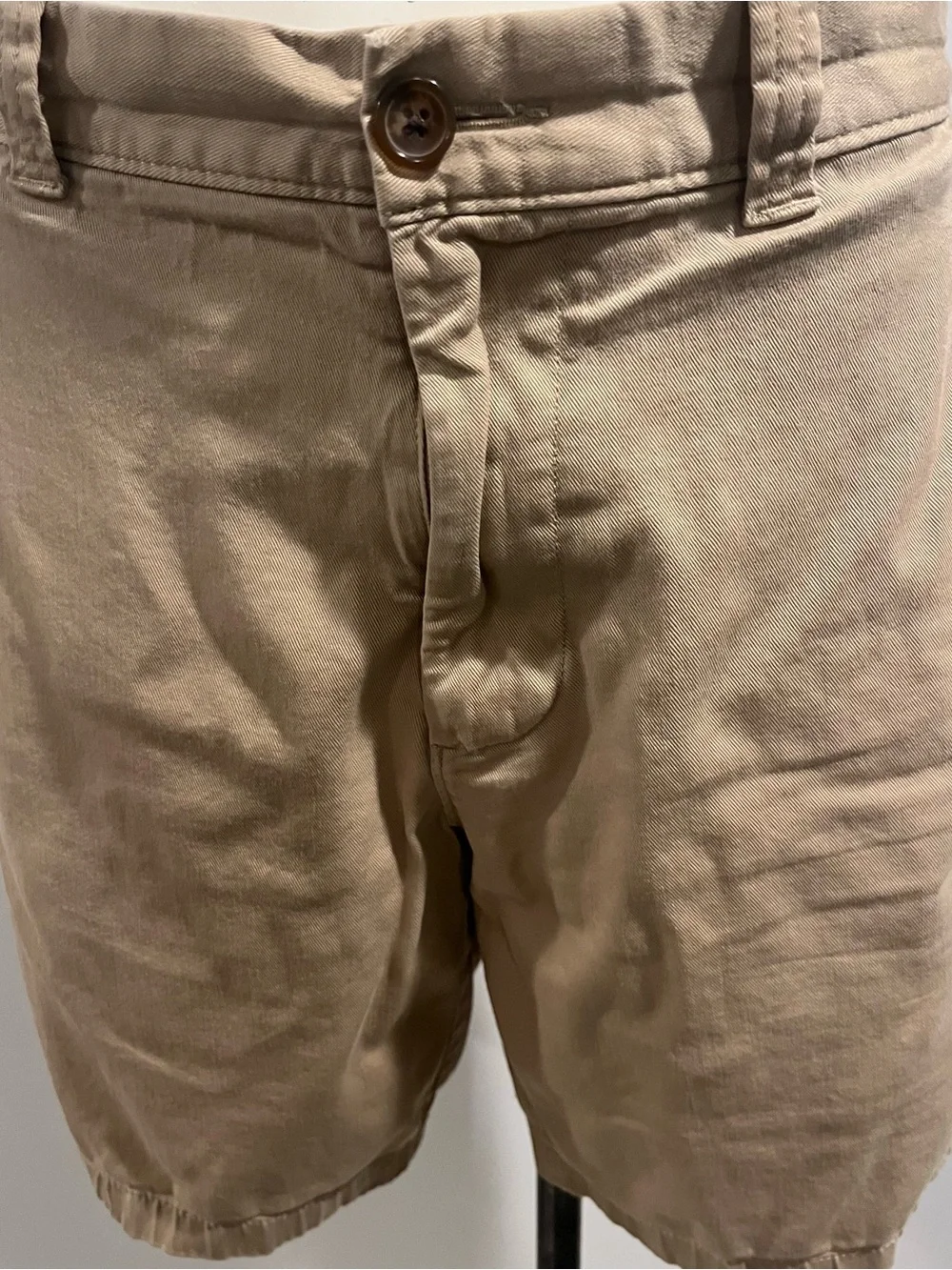 J. CREW Men’s Tan Flat Front Shorts, Sz 34, 9” Inseam ORIG $125 DESIGNER Deal!